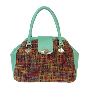 Annabelle Doctor Bag Rainbow Tweed and Leather