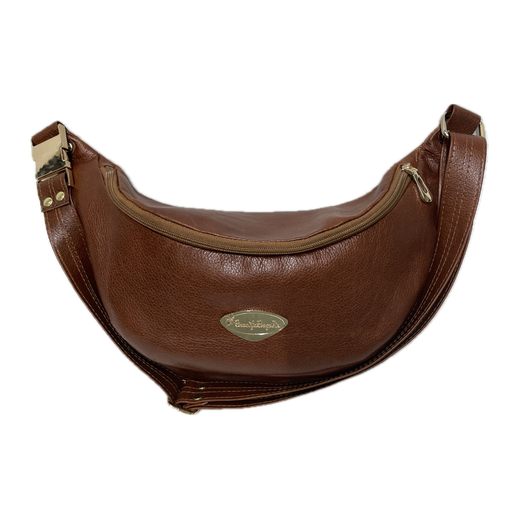 Harmony Hip Bag Dark Cognac Brown Leather