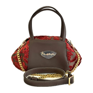 Madison Mini Doctor Bag Red Velvet and Leather