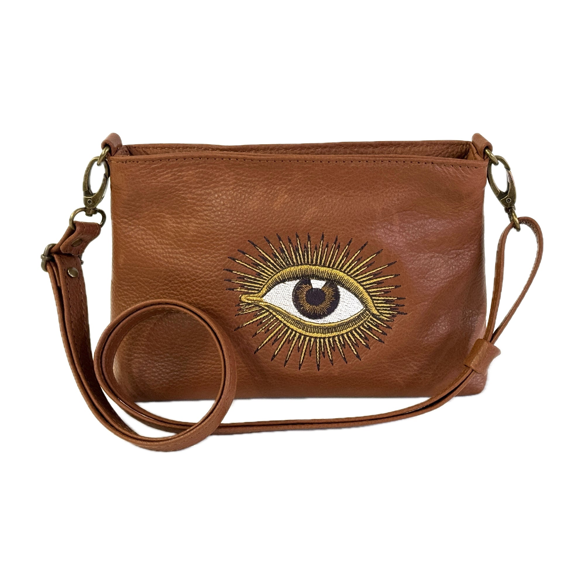 Zoe All Seeing Eye Mini Leather Crossbody