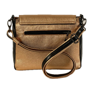 Fiona Crossbody Flap Bag Metallic Copper