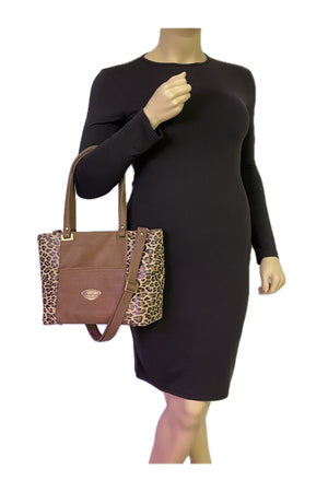 Abigail Tote Leopard and Leather