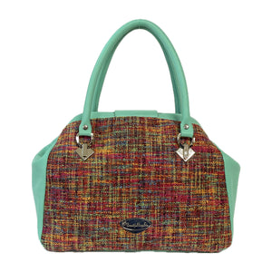 Annabelle Doctor Bag Rainbow Tweed and Leather