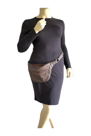 Melody Hip Bag Chocolate Brown Leather